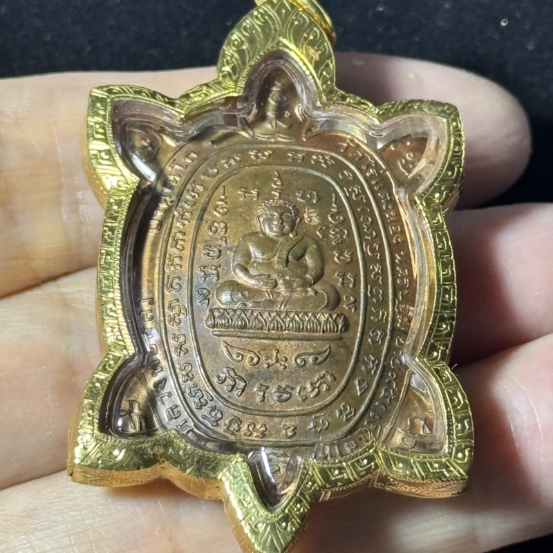 龙婆柳 金钱龟佛牌 2542年铜质版｜瓦莱定汤寺｜附认证卡 COO5465｜仅此一件 6