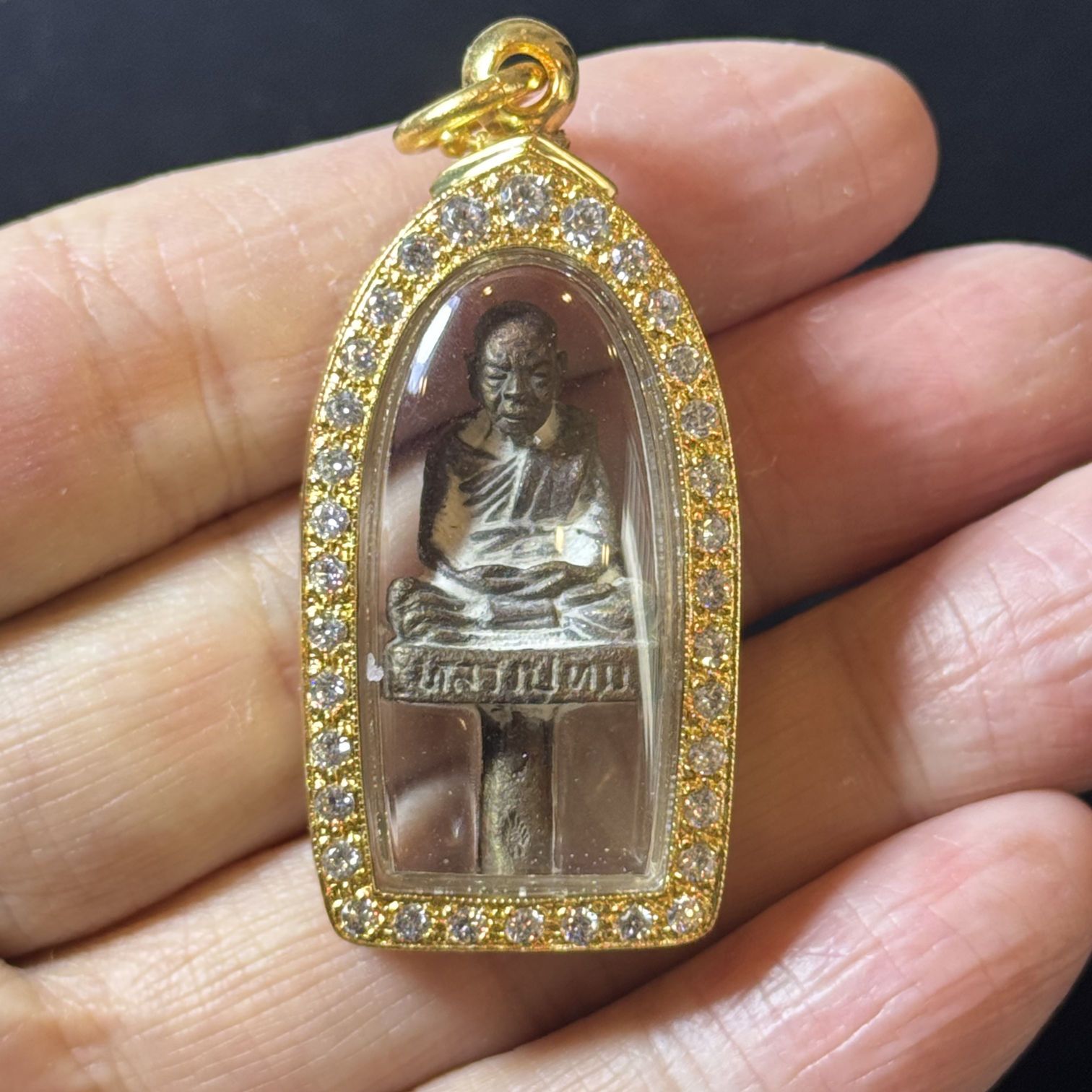 Luang Phor Tim · Wat Laharn Rai | Maitreya Wealth God Cast Image · Nine Noble Metals · B.E. 2541 Consecration