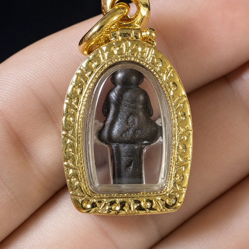 龙婆添 · 拉哈莱寺丨พระปิดตา闭眼牌 · 九宝合金版 · 佛历2561年督造 5