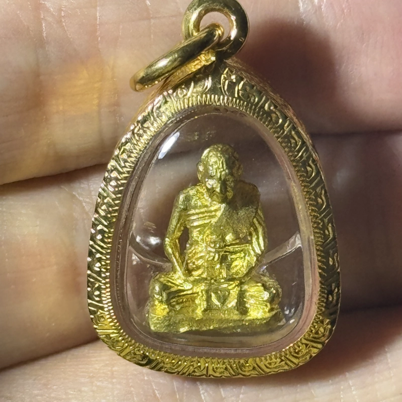 Luang Phor Pern Brass Mini Statue BE2536 Wat Bang Phra Certified 8