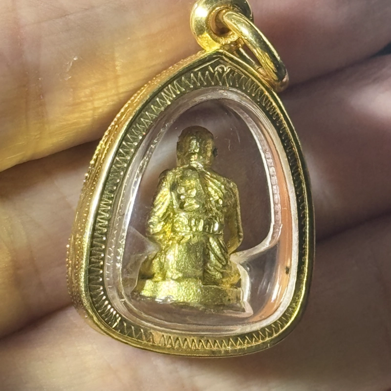 Luang Phor Pern Brass Mini Statue BE2536 Wat Bang Phra Certified 10