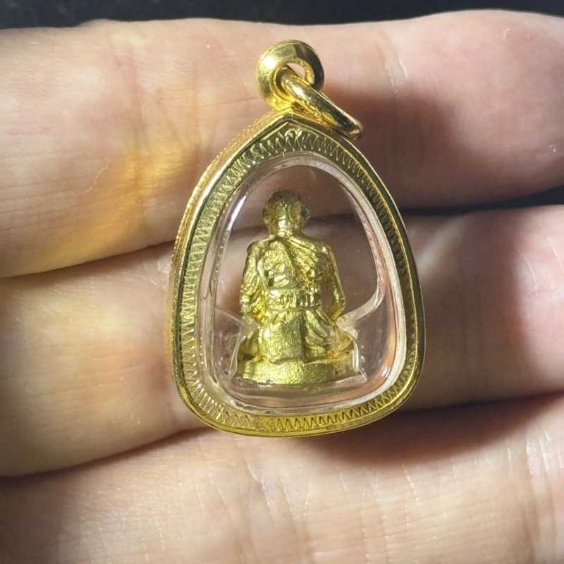 Luang Phor Pern Brass Mini Statue BE2536 Wat Bang Phra Certified 5