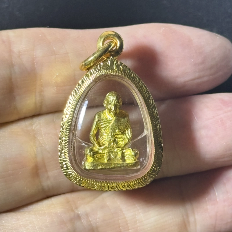 Luang Phor Pern Brass Mini Statue BE2536 Wat Bang Phra Certified 1