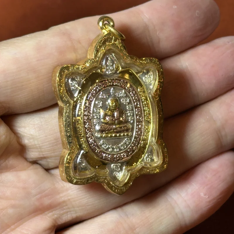 Luang Pu Liew · Phaya Tao Wealth Turtle · Gold-Plated · Wat Rai Taeng Thong B.E. 2560 4