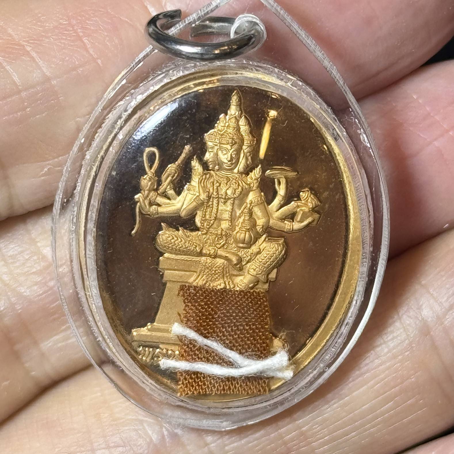 龙婆扎伦自身硬币·背四面佛·亲身袈裟封入（佛历2556年安帕万寺亲主开光） 5