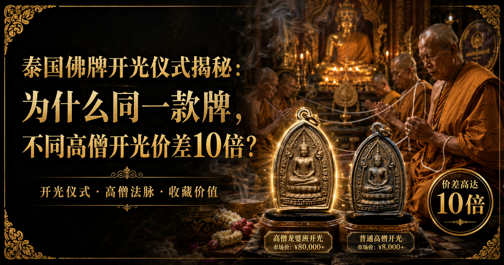 泰国佛牌开光仪式揭秘:为什么同一款牌,不同高僧开光价差10倍?